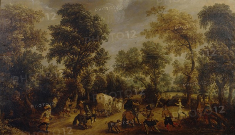 Attack of Robbers, 1610. Creator: Sebastian Vrancx.