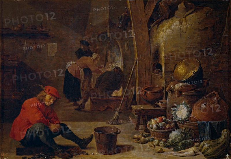 The Kitchen, 1643. Creator: David Teniers II.