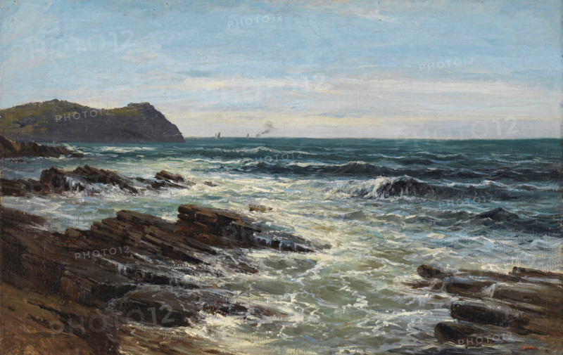 Cliffs (Guéthary), c1881. Creator: Carlos de Haes.