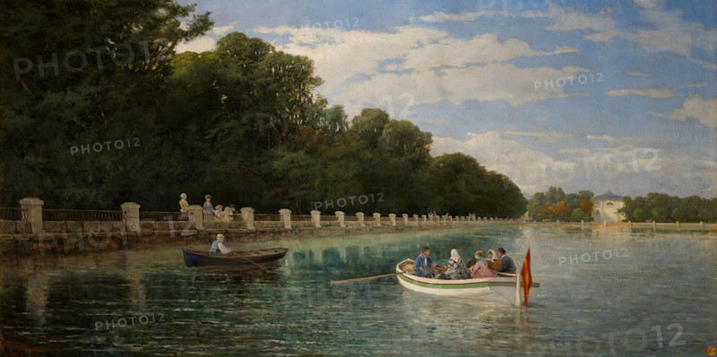 Retiro Pond, 1880. Creator: Cristóbal Férriz y Sicilia.