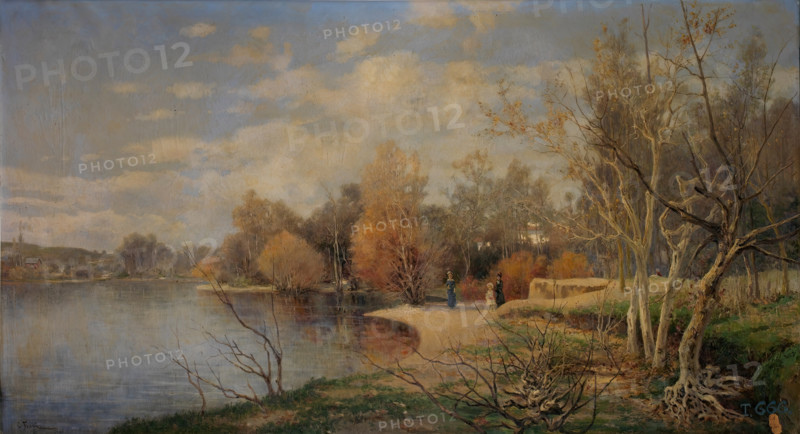 Casa de Campo Pond, 1884. Creator: Cristóbal Férriz y Sicilia.