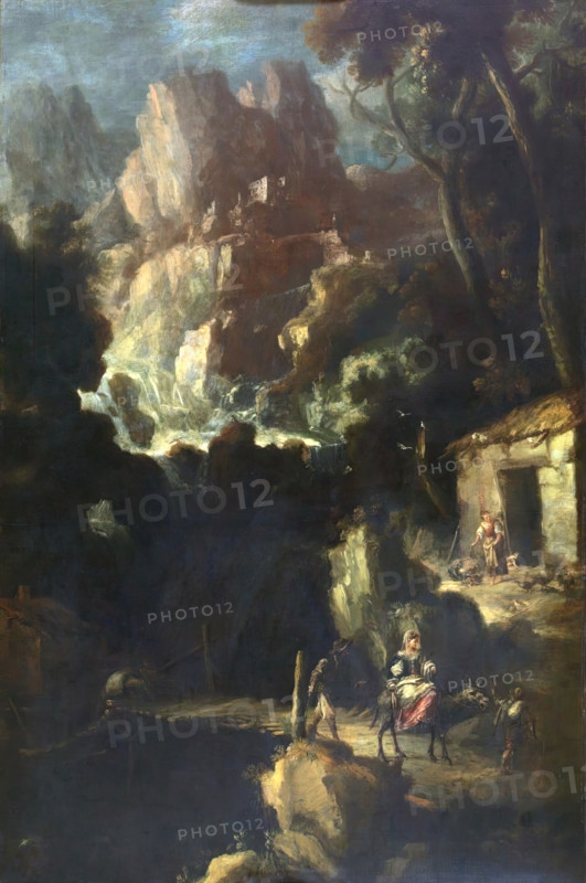 Landscape with waterfall, 17th century. Creator: Bartolomé Esteban Murillo.