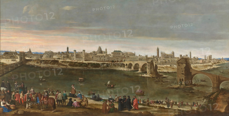 View of Zaragoza in 1647. Creator: Juan Bautista Martínez del Mazo.