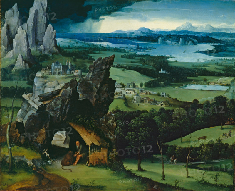 Landscape with St Jerome, c1515. Creator: Joachim Patinir.