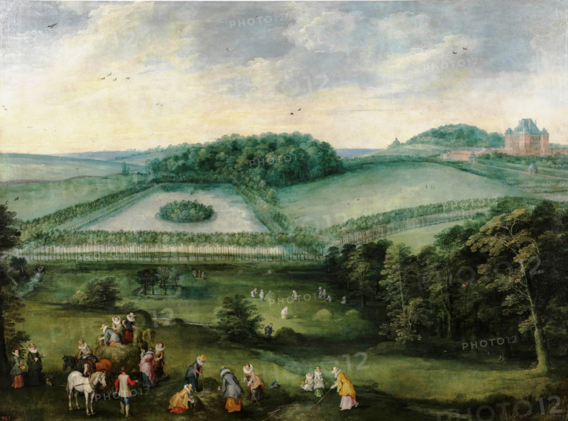 Excursion in the Countryside of Infanta Isabel Clara Eugenia, 1600-1625.  Creators: Jan Brueghel the Elder, Joos de Momper, the younger.