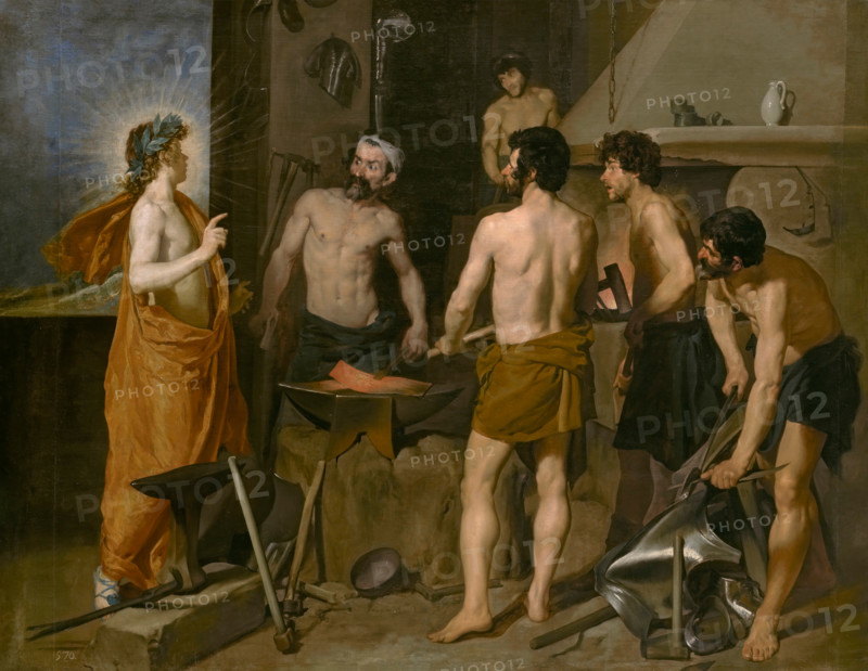 Apollo in the Forge of Vulcan, 1630. Creator: Diego Velasquez.