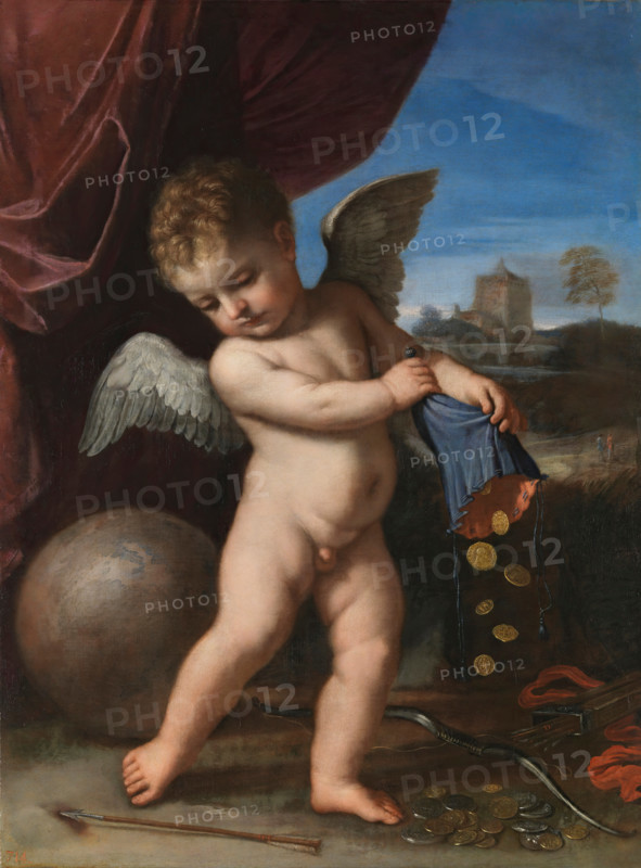 Cupid spurning riches, c1654. Creator: Guercino.