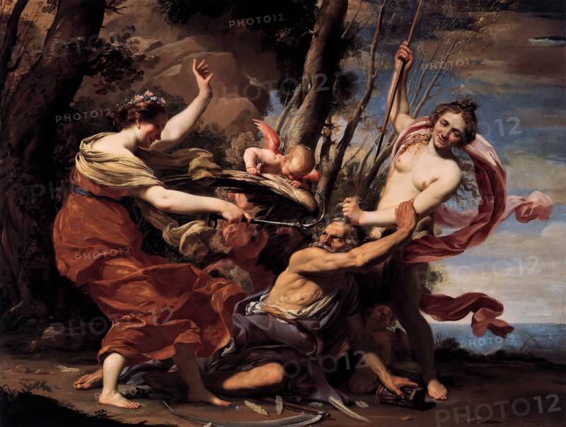Father Time Overcome by Love, Hope and Beauty, 1627. Creator: Simon Vouet.