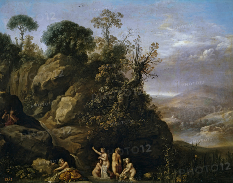 Diana bathing with her Nymphs, c1624. Creator: Cornelis van Poelenburgh.