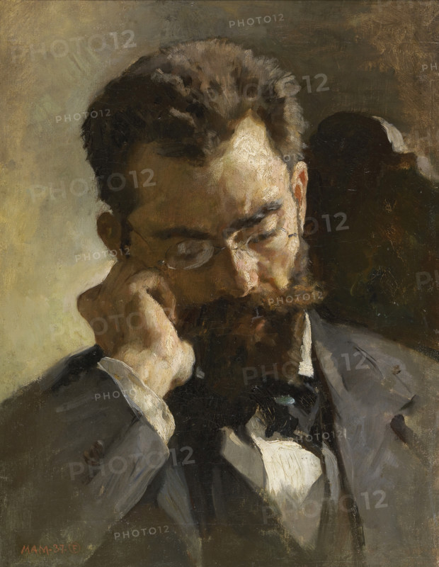 The painter Francisco Pradilla, 1874. Creator: Alejandro Ferrant y Fischermans.