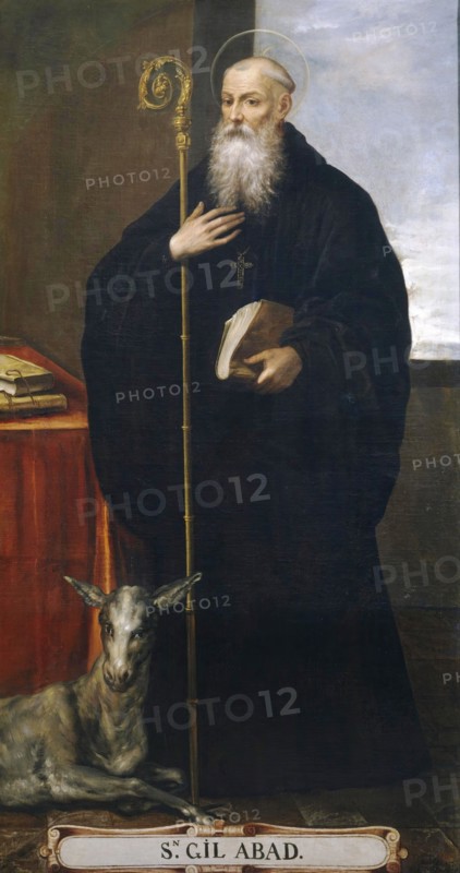 Saint Giles the Abbot, 1616. Creator: Bartolomé Román.