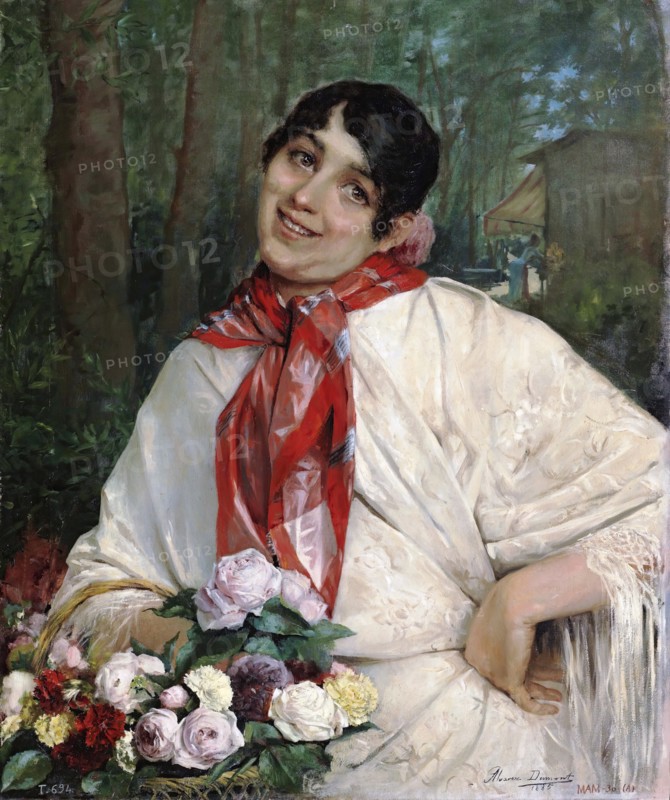 The Flower Girl, 1885. Creator: Cesar Alvarez Dumont.