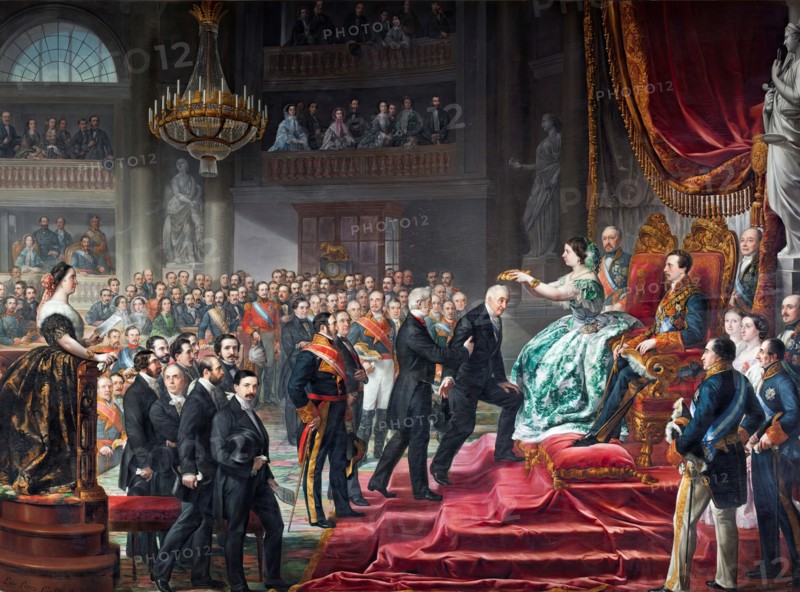 The coronation of Quintana, 1859. Creator: Luis López y Piquer.