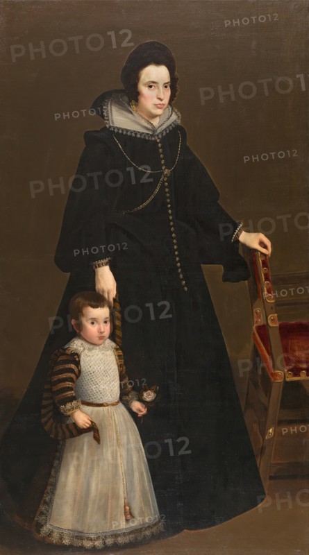 Doña Antonia de Ipeñarrieta y Galdós and Her Son Don Luis, c1632. Creator: Diego Velasquez.