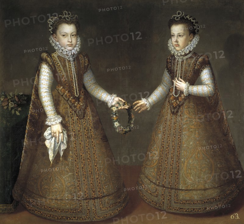 The Infantas Isabel Clara Eugenia and Catalina Micaela, c1575. Creator: Alonso Sanchez Coello.