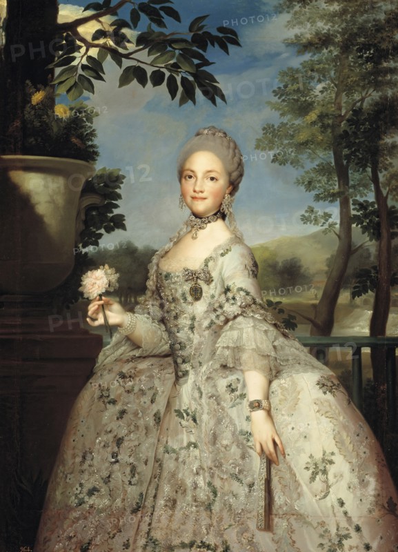 María Luisa of Parma, Princess of Asturias, c1765. Creator: Anton Raphael Mengs.