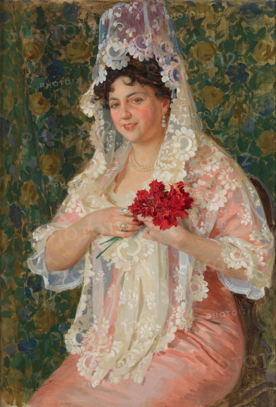 Asunción Castro Crespo, wife of the painter, 1914. Creator: Enric Simonet Lombardo.