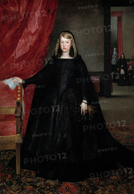 Empress Margaret of Austria in Mourning Dress, between 1665 and 1666. Creator: Juan Battista Martinez del Mazo.