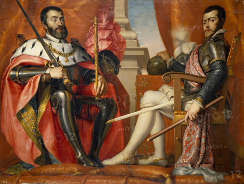 Charles V and Philip II, 1639. Creator: Antonio Arias Fernández.