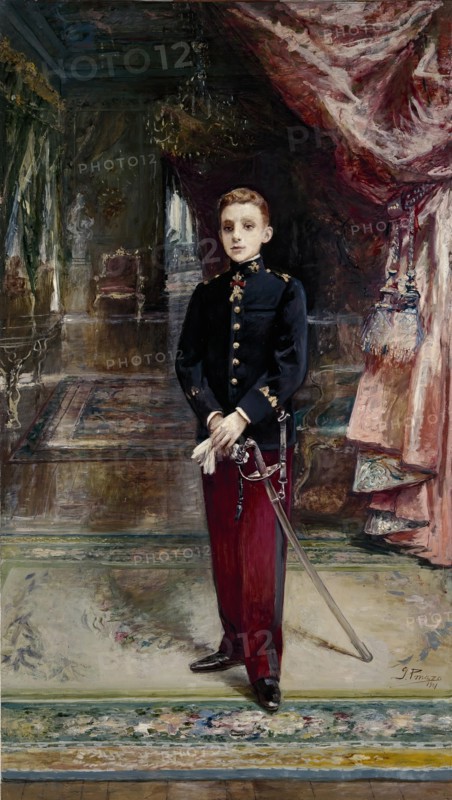Alfonso XIII, cadet, 1901. Creator: Ignacio Pinazo Camarlench.