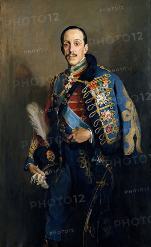 Alfonso XIII in hussar uniform, 1927.  Creator: Philip A de Laszlo.
