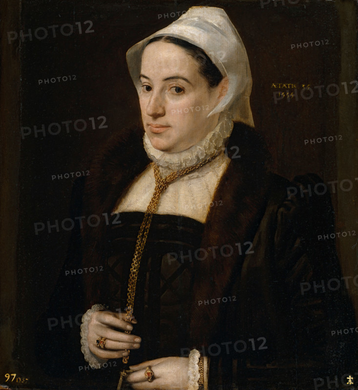 Portrait of a Woman aged 35, 1555. Creator: Frans Floris.