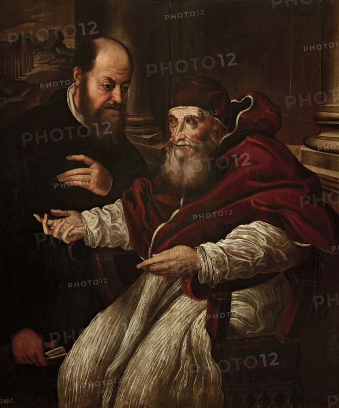 Paul III with a prelate, between c1539 and c1600.  Creator: Unknown.