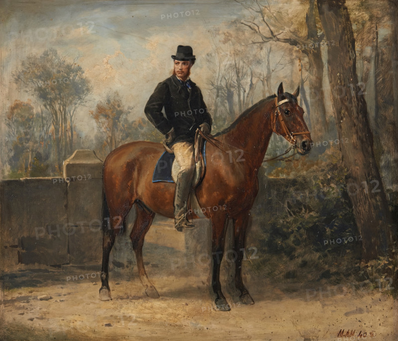 Equestrian Self-portrait, c1870. Creator: Ricardo Balaca.