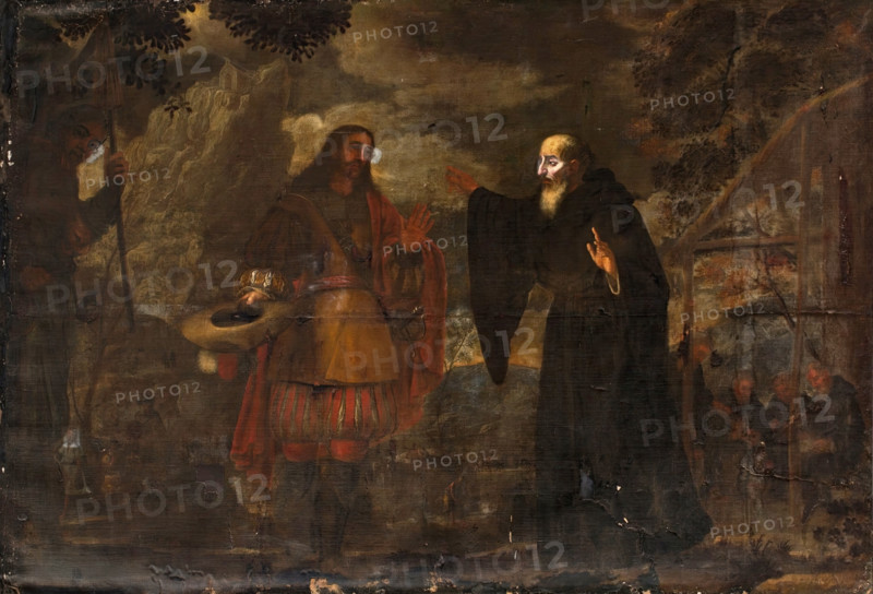 Saint Augustine Welcoming Christ as a Pilgrim, between c1663 and c1711. Creator: José García Hidalgo.