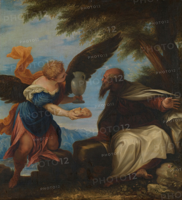 The Prophet Elijah and the Angel, 1668. Creator: Juan Antonio de Frias y Escalante.