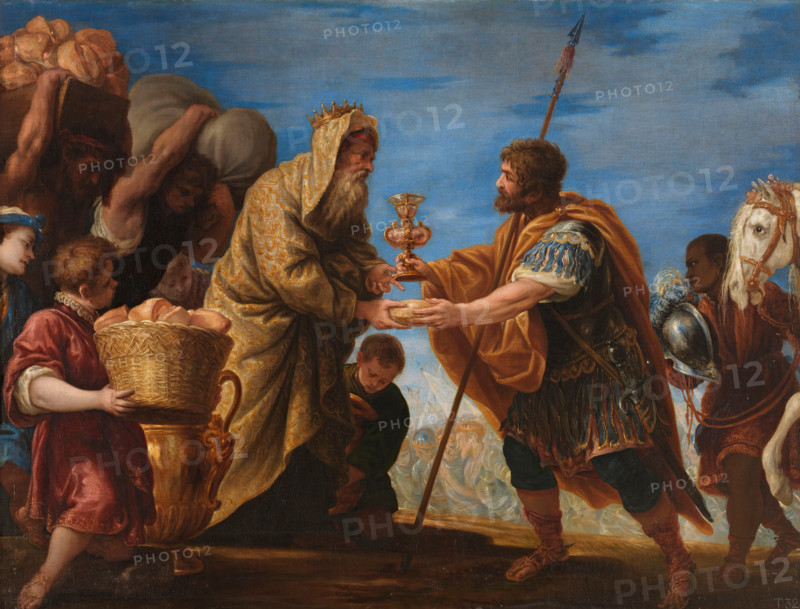 Abraham and Melchizedek, 1668. Creator: Juan Antonio de Frias y Escalante.