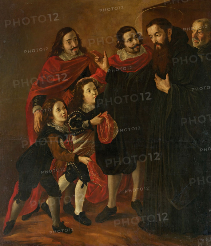 Saint Benedict Blessing Saint Maurus, 17th century. Creator: Fray Juan Rizi.
