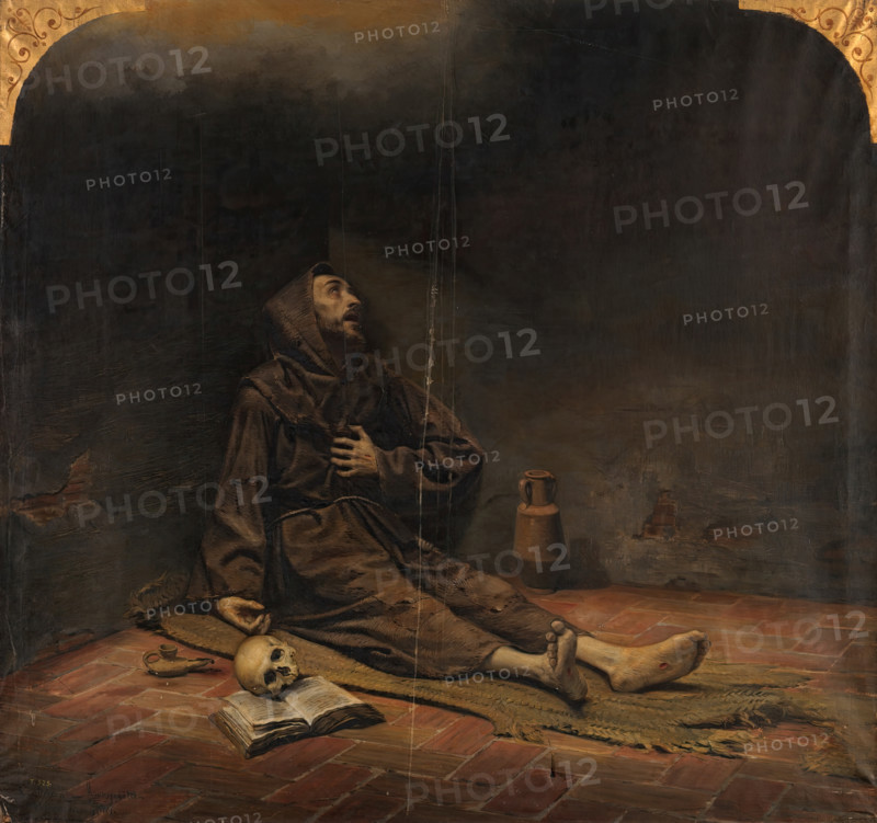 Saint Francis of Assisi, 1881. Creator: Julio Cebrián Mezquita.