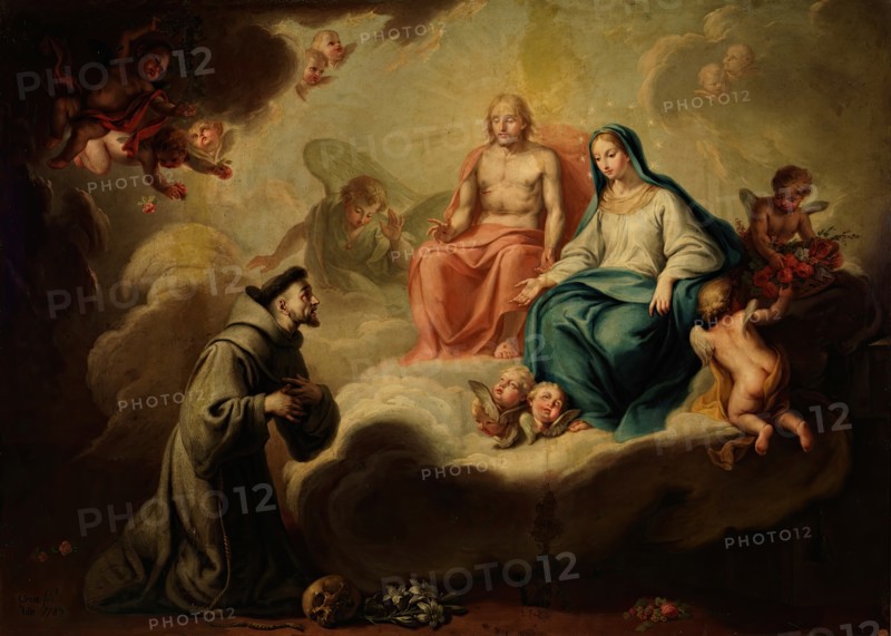 Saint Francis at the Porziuncola, 1789. Creator: Manuel de la Cruz.
