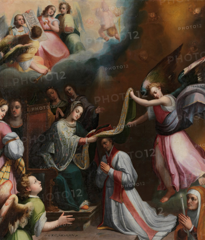 Imposition of the chasuble on Saint Ildefonso, between 1603 and 1609. Creator: Santiago Moran the Elder.