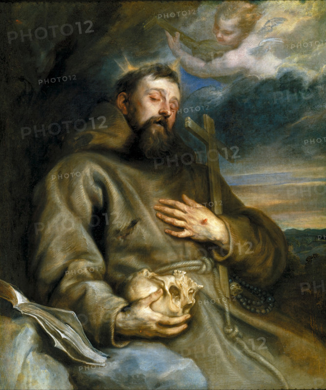 Saint Francis of Assisi in Ecstasy, between 1626 and 1678. Creator: Anthony van Dyck.