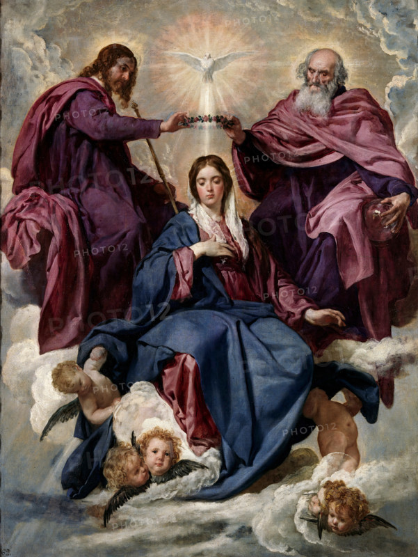 Coronation of the Virgin, between 1635 and 1636. Creator: Diego Velasquez.