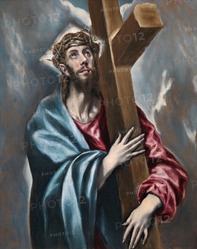 Christ Holding the Cross, c1602. Creator: El Greco.