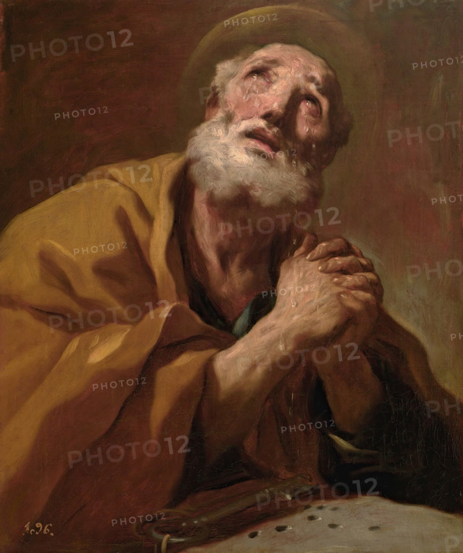 Saint Peter weeping, c1700. Creator: Luca Giordano.