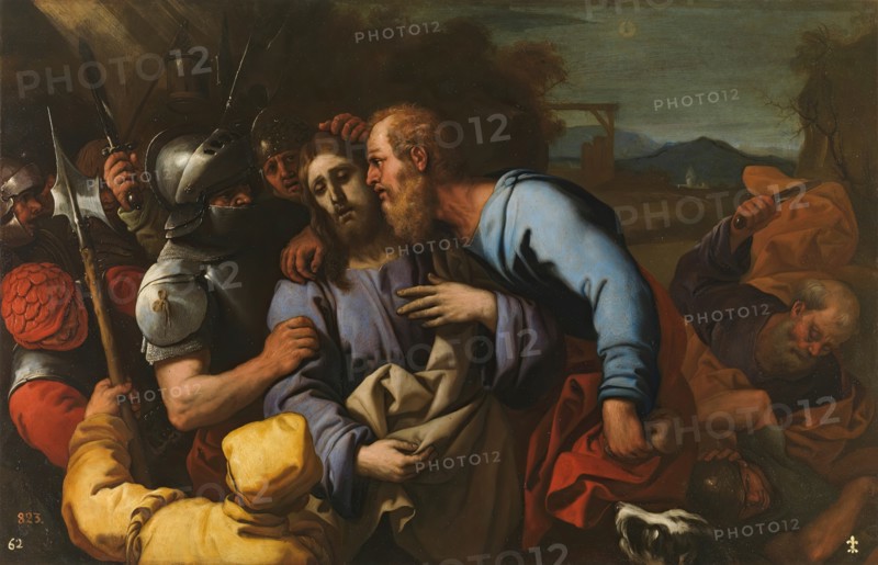 The Kiss of Judas, between 1655 and 1675. Creator: Luca Giordano.