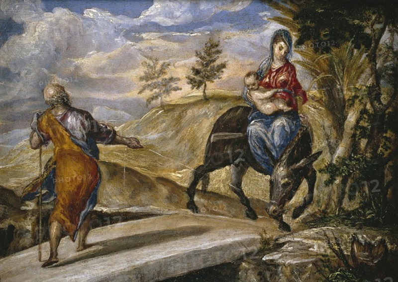 The Flight into Egypt, c1570. Creator: El Greco.