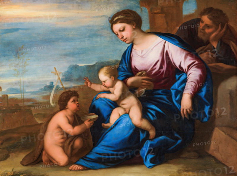 The Holy Family with the Infant Saint John, by Luca Giordano, between 1675 and 1680. Creator: Luca Giordano.