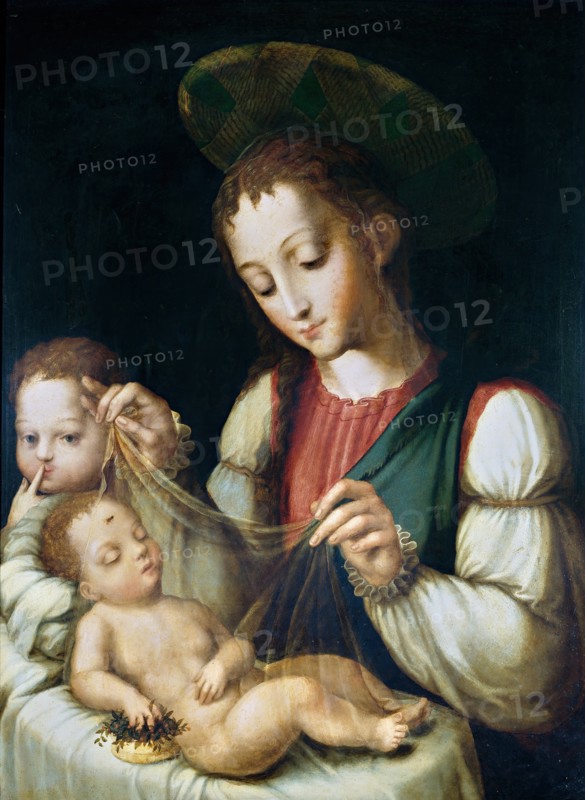 The Virgin and Child with the Infant Saint John the Baptist, c1570. Creator: Luis de Morales.