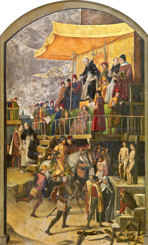 Saint Dominic Presiding over an Auto-da-fe, between c1493 and c1499. Creator: Pedro Berruguete.