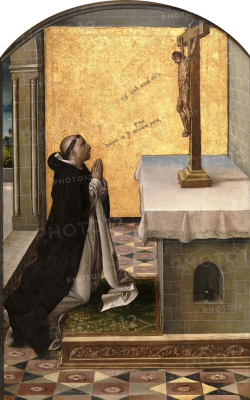 Saint Peter the Martyr praying, 1491-1499. Creator: Pedro Berruguete.