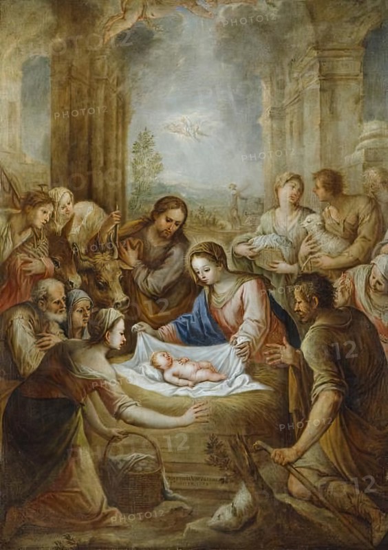 The Adoration of the Shepherds, 1678. Creator: Antonio van de Pere.