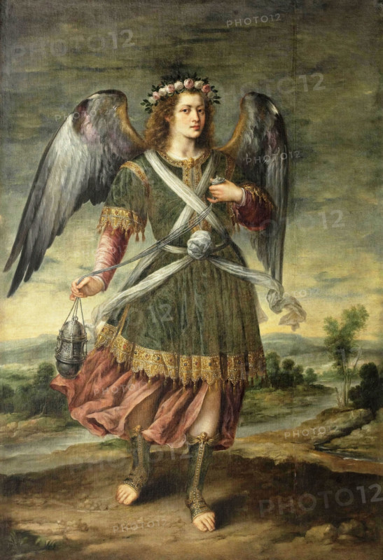 Archangel Seatiel with a censer, early 17th century.  Creator: Bartolomé Román.