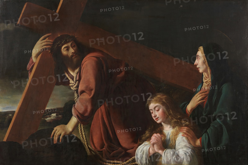 Christ carrying the Cross contemplated by Mary and the Christian Soul, 1630. Creator: Felipe Diriksen.
