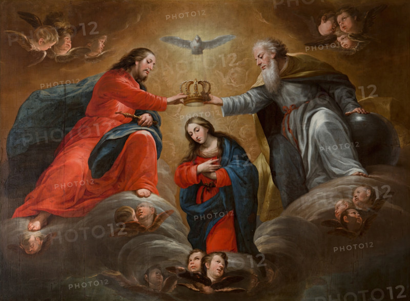 The Coronation of the Virgin, late 17th-early 18th century. Creator: Pedro de Calabria.