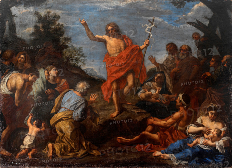 John the Baptist preaching, mid 17th century. Creator: Pier Francesco Mola.